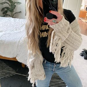 Fringe sleeve Cardigan